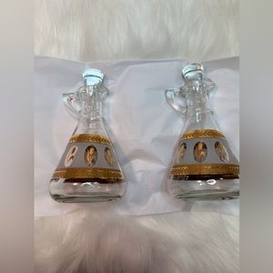Vintage Atlas Brockway cruet set oil vinegar